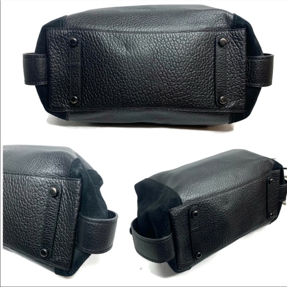 Coach Edie Black 42 Mixed Black Leather Bag RARE - Picture 4 of 9